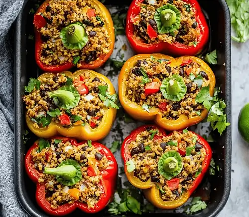 Lentil Quinoa Bell Peppers by recipejane